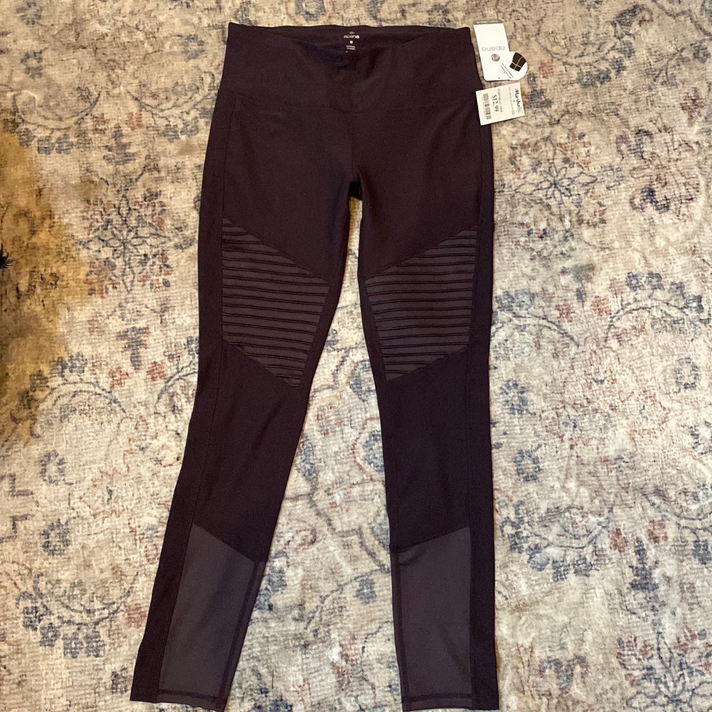 Purple moto leggings